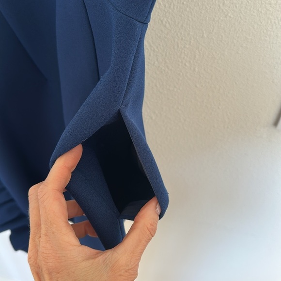 Designer MSGM blue ruffle crepe mini dress 40 US 6 - Picture 6 of 9